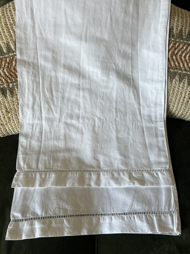 Vintage french white linen - white,