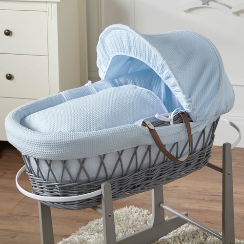 Baby moses basket - moses, blue