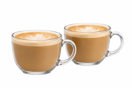 Coffee mugs clear glass - 2x,
