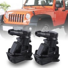 Front Windshield Washer Nozzles Sprayer Wiper Jet For Jeep Wrangler JK 2013-2017