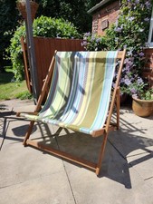 Southsea Deckchairs Wooden Double Wideboy Deck Chair for Outdoors and Garden