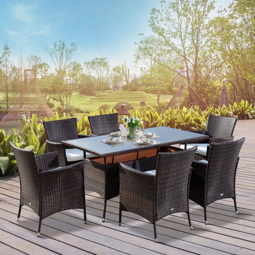 Outdoor garden rattan - rattan, cube