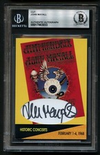 John Mayall signed autograph Rock & Roll HOF Custom Cut Card BAS Slabbed