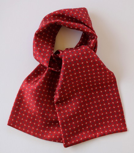 Silk cravat burgundy - silk, &