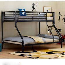 Single Triple Bunk Beds Metal Frame 2 / 3 Sleepers Children Kids Adults Bed