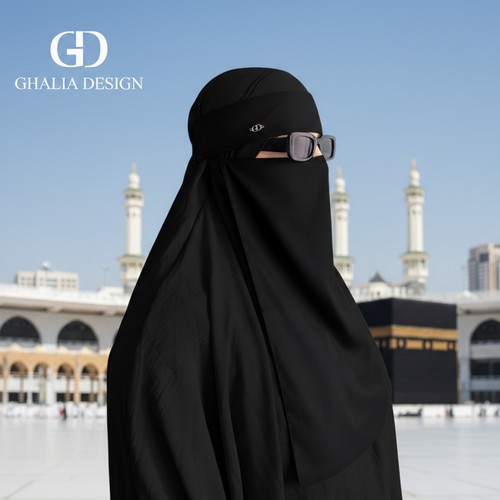 Saudi style niqab elastic - style,