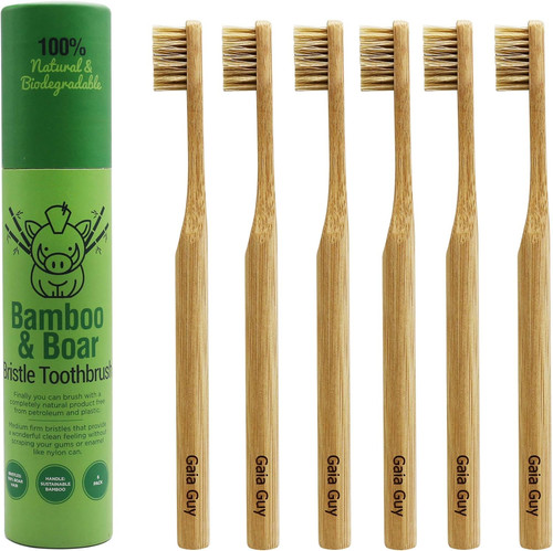 Natural bristle bamboo - natural,