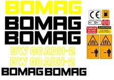 BOMAG BW80ADH-2 VIBRATING ROLLER DECALS STICKERS