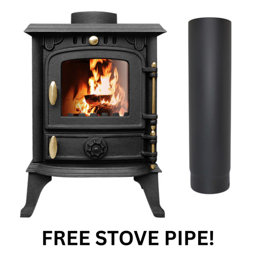 Stove wood burner 5kw - wood, 4.5kw