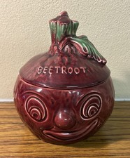 Vintage Sylvac Beetroot Lidded Face Ceramic Pot Jar 60’s/70’s