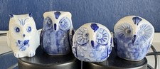 4 Ceramic Delft Style Blue and