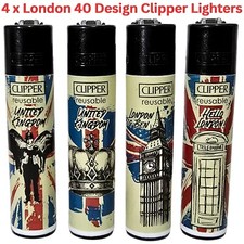 4 x Clipper Lighters LONDON 40