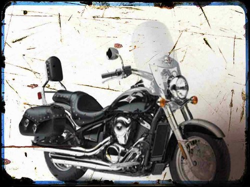 Metal sign motorbike 2 - a4,