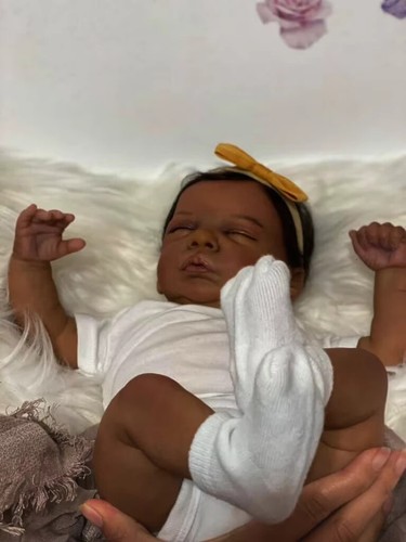 African american newborn doll - african,