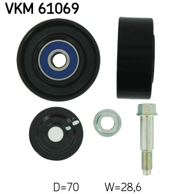 Ribbed guide pulley vkm - guide,
