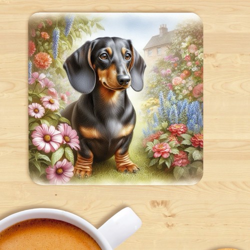 Dachshund coaster dog gift - coaster,, dog,