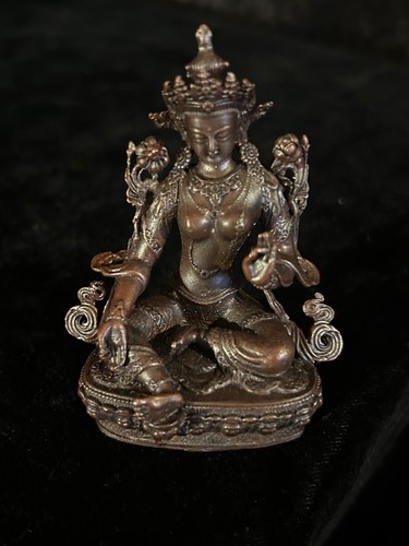 Green tara statue - tara, 7cm