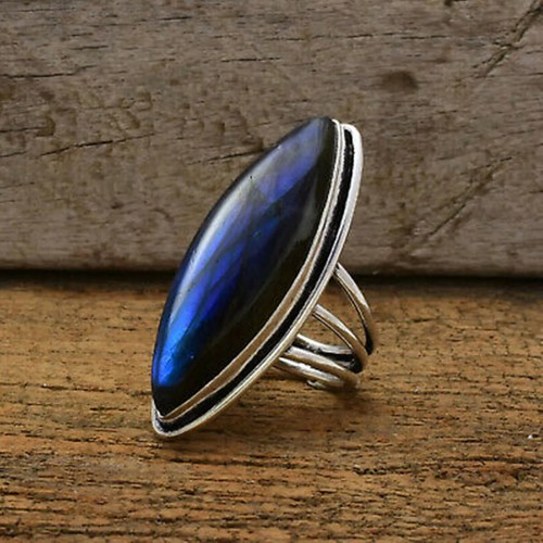 Labradorite gemstone ring - labradorite,