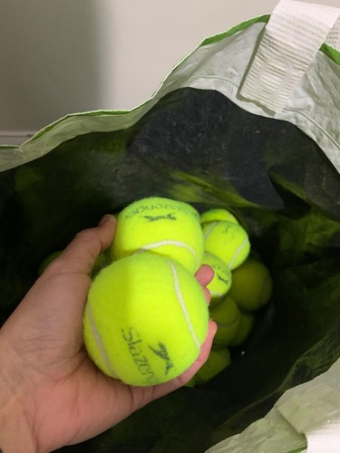 Each used tennis - £0.50, each.