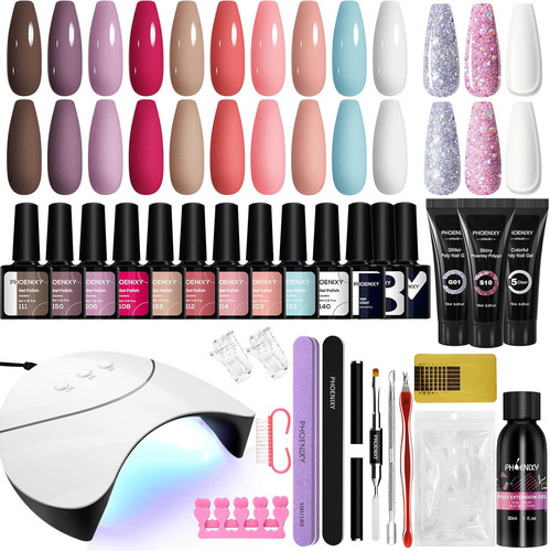Gel nail polish set with - set, 36w