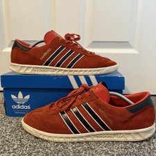 Men’s Retro Red & Black Adidas Hamburg Trainers / UK 11