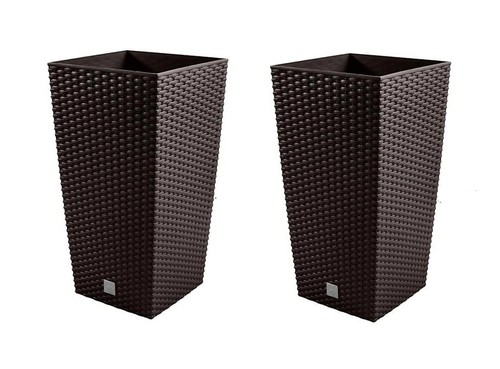 Set tall brown square - of,