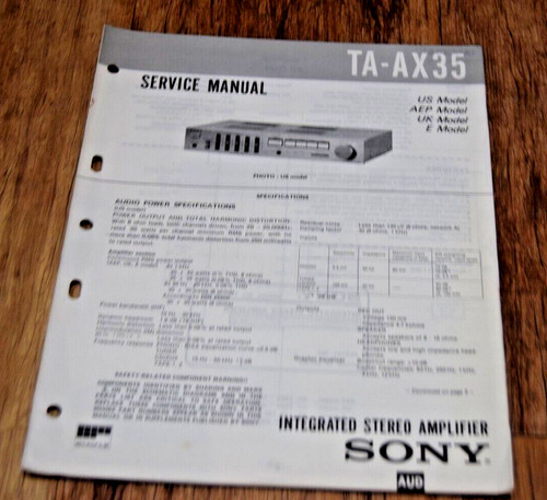 Sony ax35 stereo amplifier - ax35,