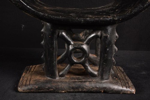 Antique african ashanti stool - antique,