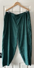 gudrun sjoden trousers xxl 2xl green grid check 100% cotton pull on elasticated