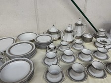 Winterling Marktleuthen Bavaria coffee service white/silver rim