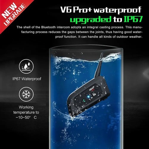 Pro motorcycle intercom - v6,