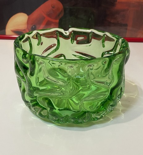 Green glass bowl pavel - green, by