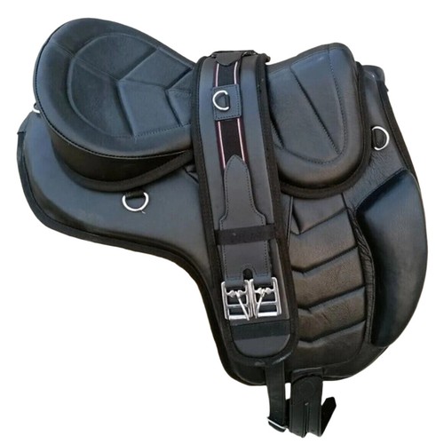 Black leather treeless - black,