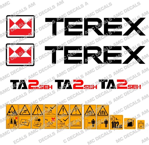 Terex ta2seh dumper decals - terex,