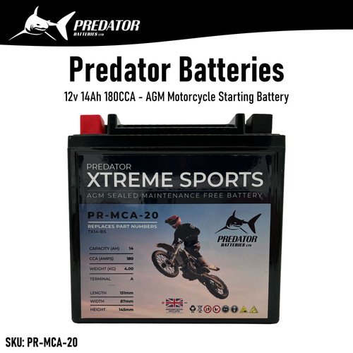 12v 14ah 180cca agm motorcycle - 180cca,