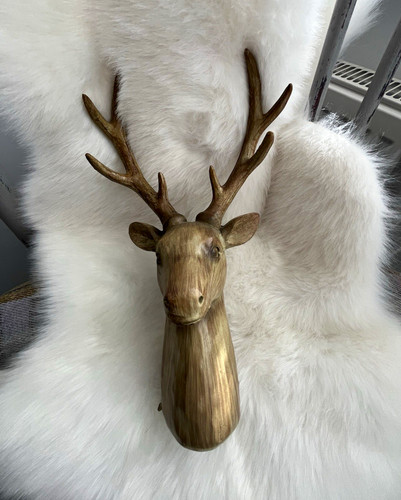 Resin stags head sculpture
