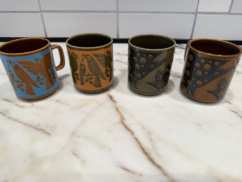 Hornsea vintage mugs set 4 - hornsea,