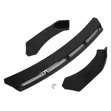 (Black)3pcs Front Bumper Lip