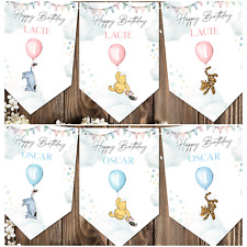 Winnie the Pooh Balloon Birthday Party Bunting - Choose Age & Balloon Colour