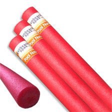 3x Red Swimming Pool Noodle Float Aid Woggle Logs Noodles Water Flexible