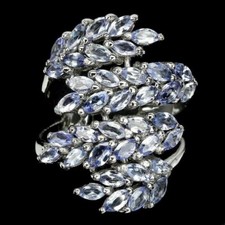 Silver Ring Tanzanite Genuine
