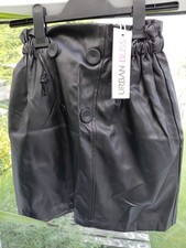 Black Mock Leather Skirt Size