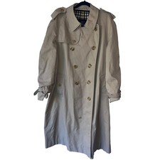 Burberrys Trench Coat Vintage Overcoat Classic Menswear Outerwear size 44