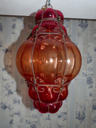 Vintage caged ruby red - caged,