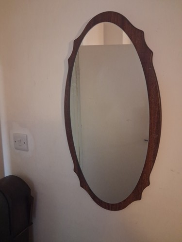 Vintage oval mirror 35 - vintage, x