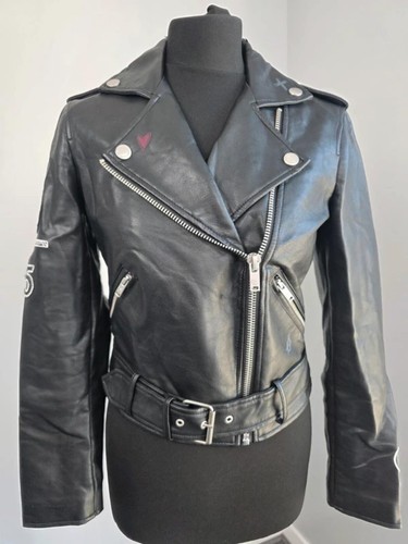 Superdry leather biker jacket - leather,