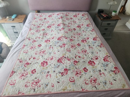 Hand made quilt using - made, laura