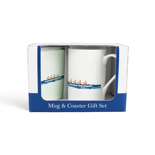 Rowing boat mug coaster - rowing,