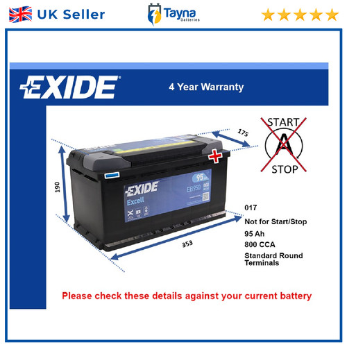 Car battery eb950 exide - exide, 017