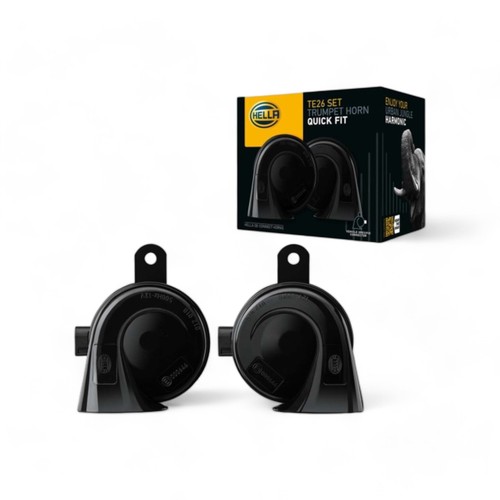 Hella 12v twin trumpet horns - twin,